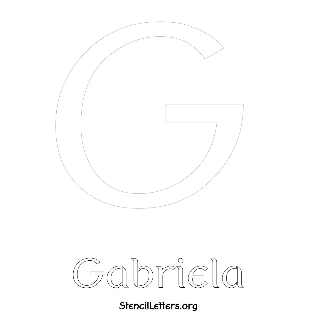 Gabriela Free Printable Name Stencils with 6 Unique Typography Styles and Lettering Bridges