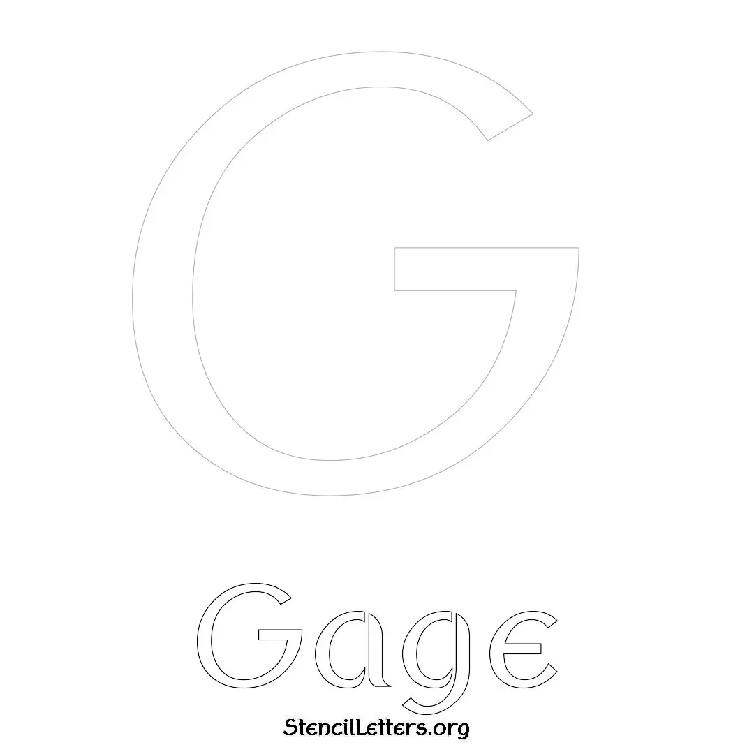 Gage Free Printable Name Stencils with 6 Unique Typography Styles and Lettering Bridges