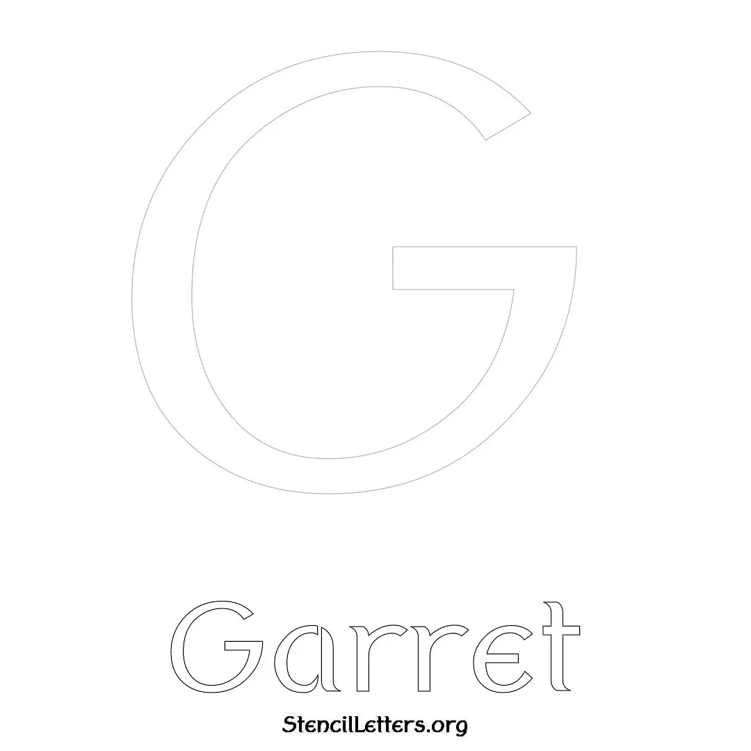 Garret Free Printable Name Stencils with 6 Unique Typography Styles and Lettering Bridges