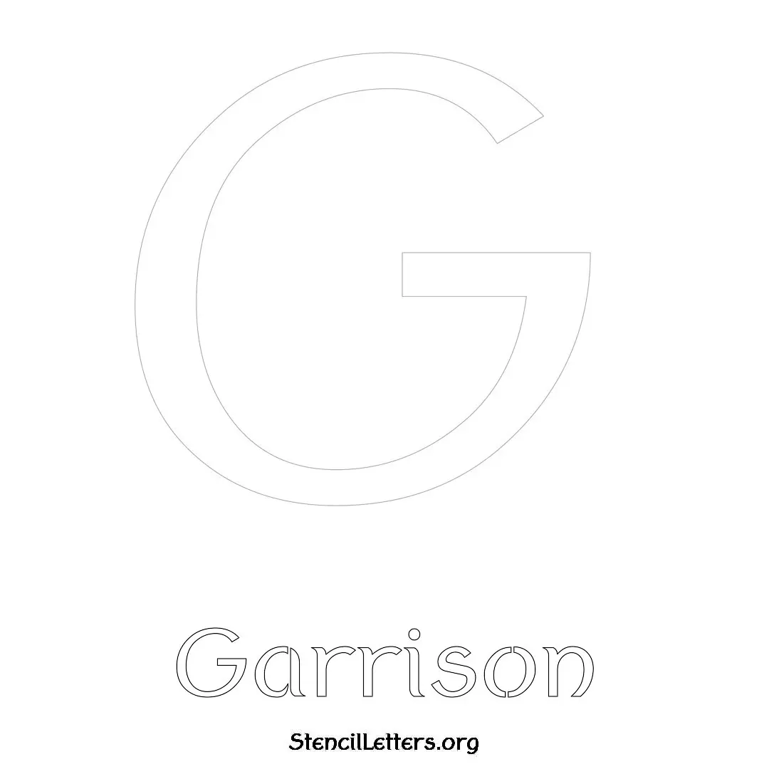 Garrison Free Printable Name Stencils with 6 Unique Typography Styles and Lettering Bridges