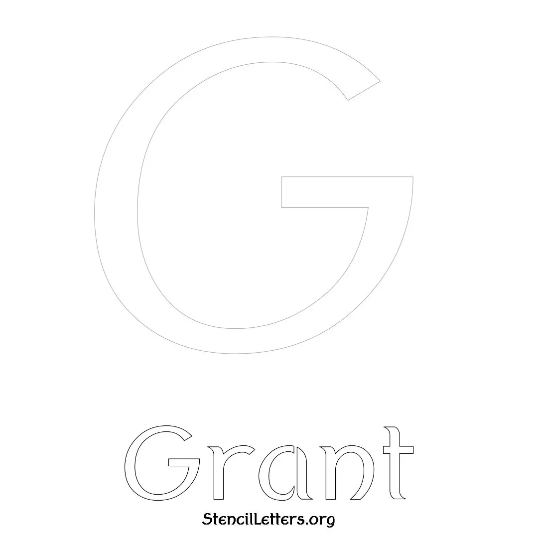 Grant Free Printable Name Stencils with 6 Unique Typography Styles and Lettering Bridges