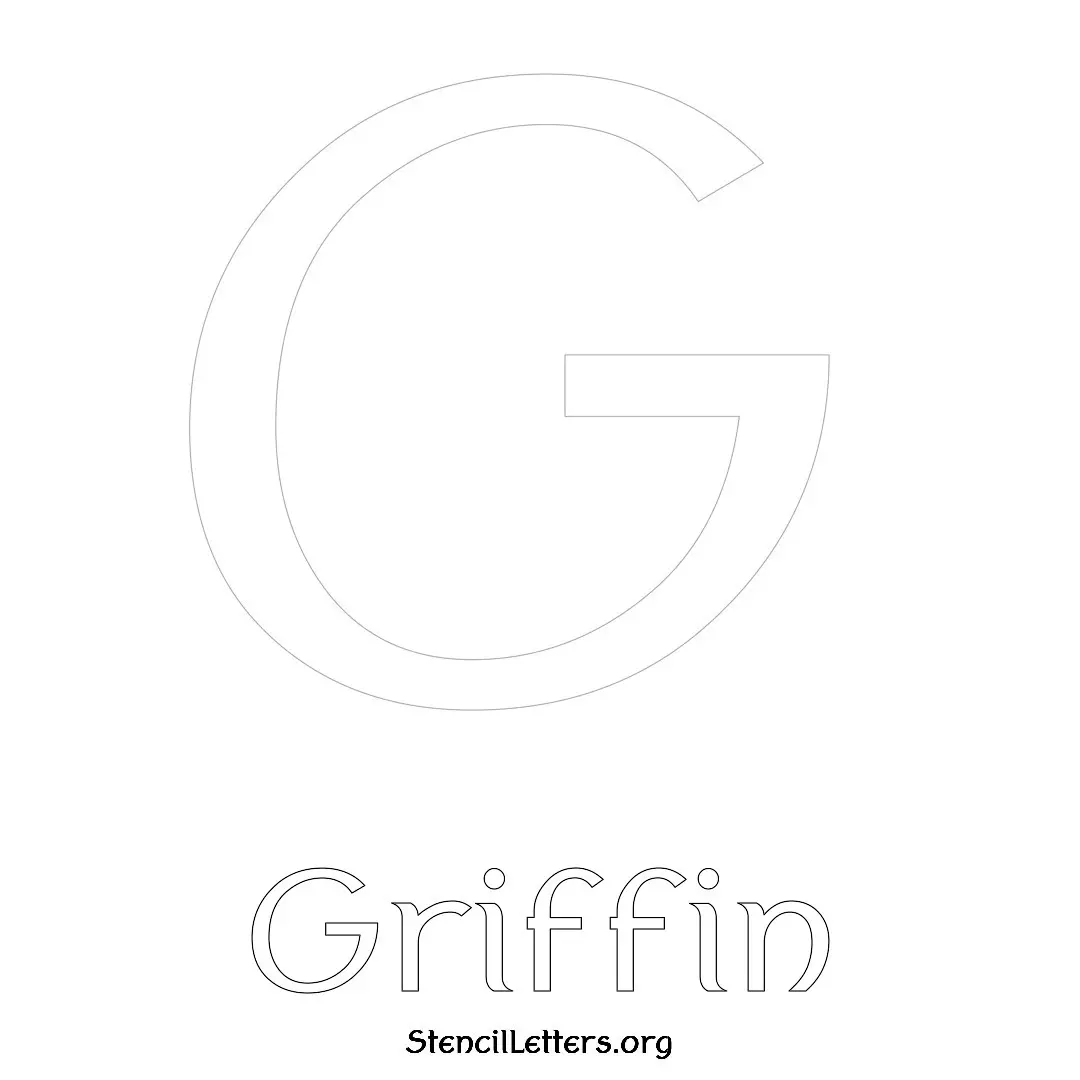 Griffin Free Printable Name Stencils with 6 Unique Typography Styles and Lettering Bridges