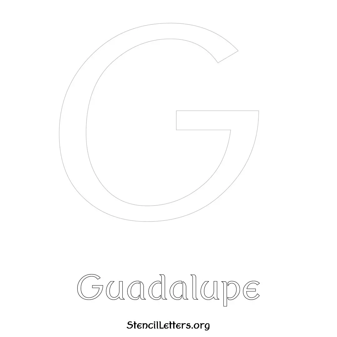 Guadalupe Free Printable Name Stencils with 6 Unique Typography Styles and Lettering Bridges