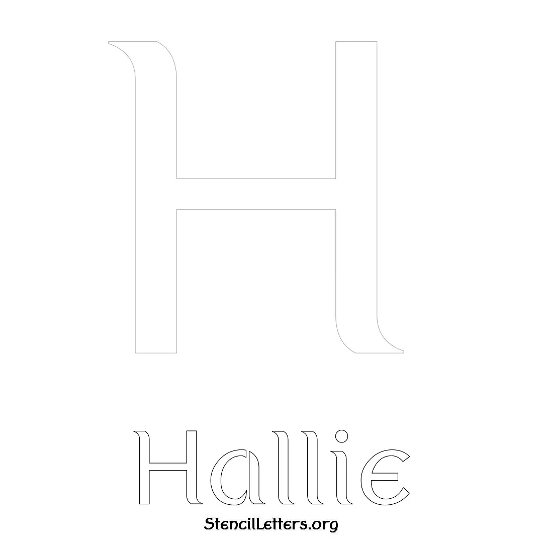 Hallie Free Printable Name Stencils with 6 Unique Typography Styles and Lettering Bridges