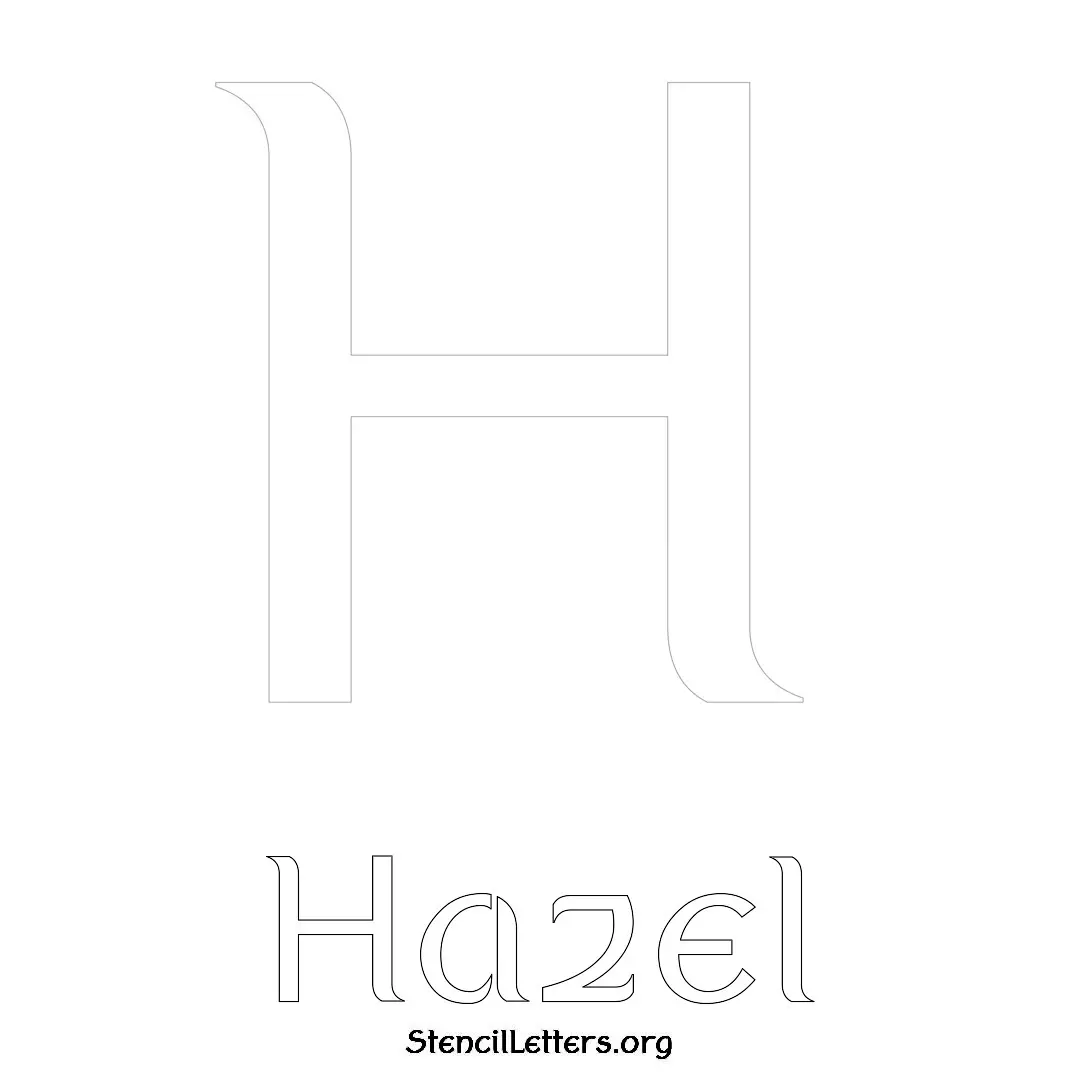 Hazel Free Printable Name Stencils with 6 Unique Typography Styles and Lettering Bridges