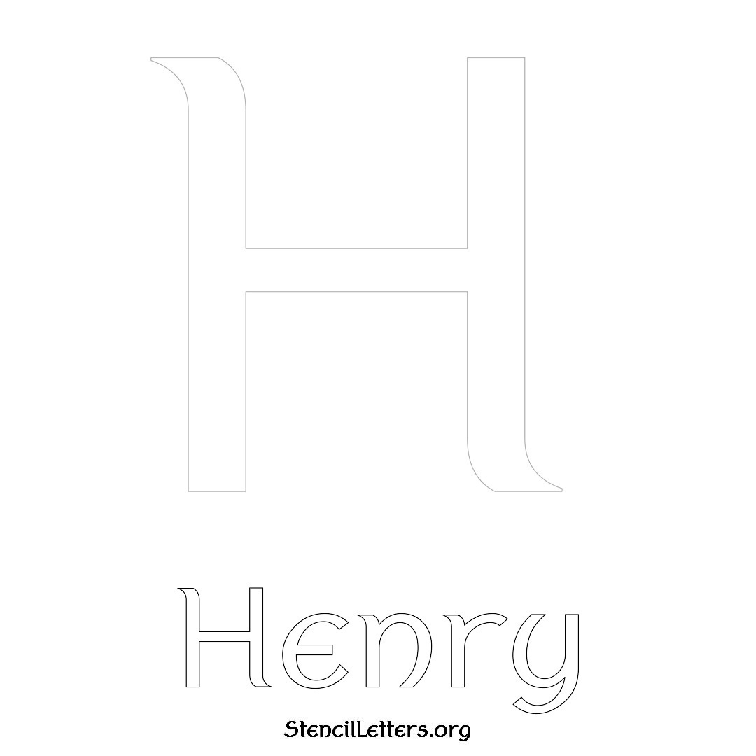 Henry Free Printable Name Stencils With 6 Unique Typography Styles And