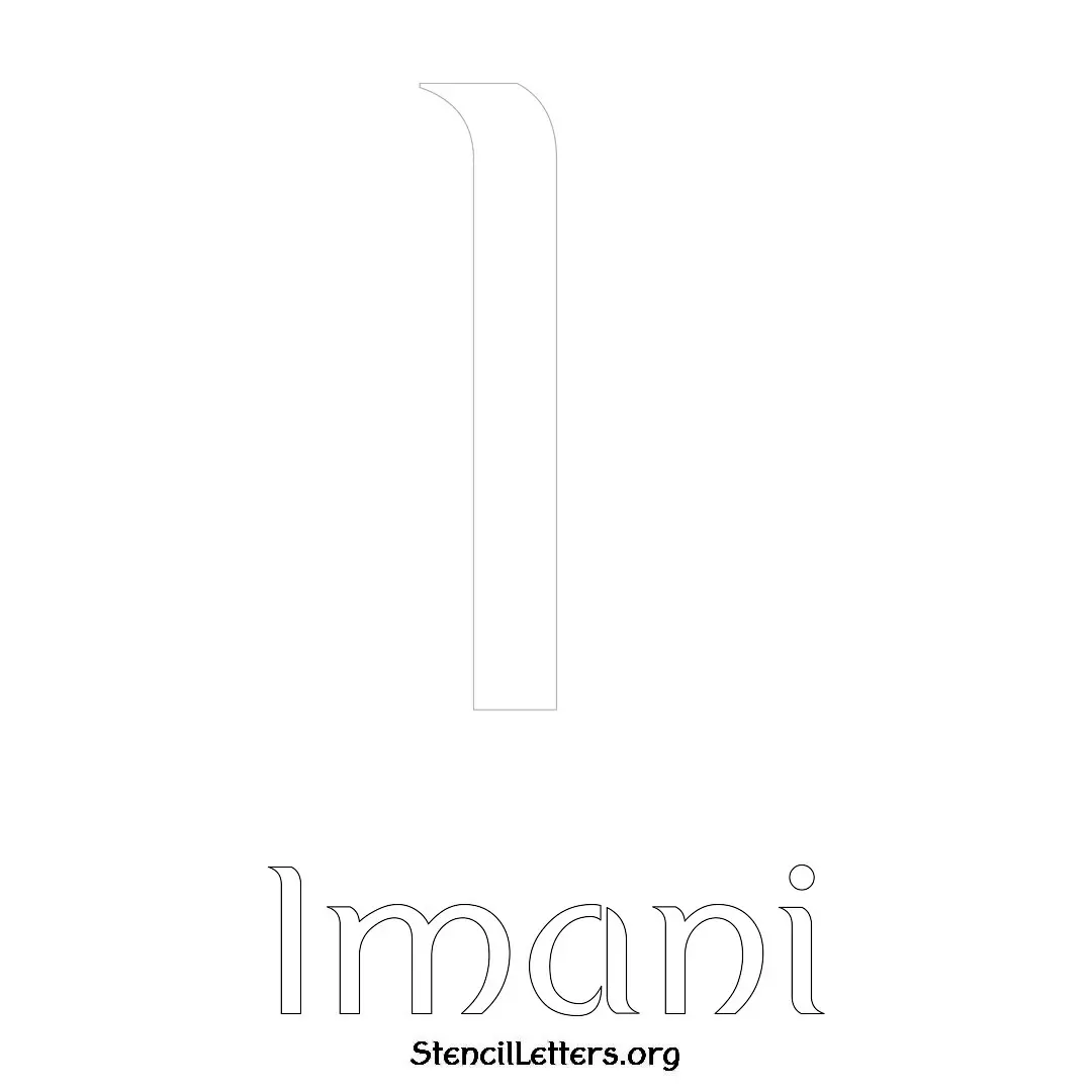 Imani Free Printable Name Stencils with 6 Unique Typography Styles and Lettering Bridges
