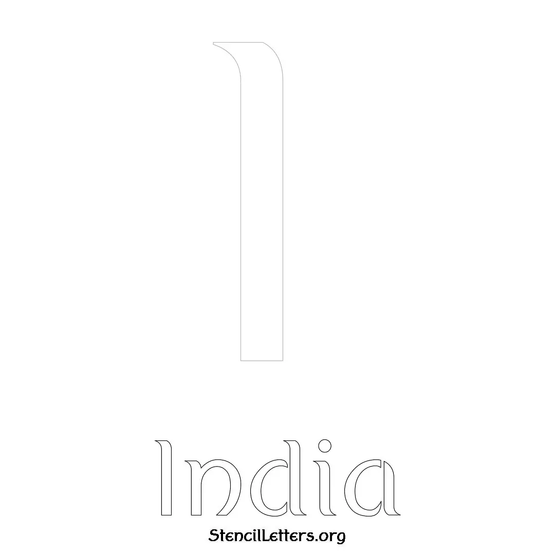 India Free Printable Name Stencils with 6 Unique Typography Styles and Lettering Bridges