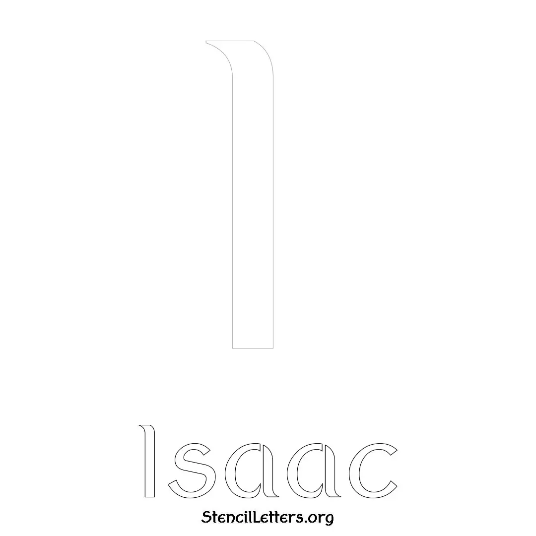 Isaac Free Printable Name Stencils with 6 Unique Typography Styles and Lettering Bridges