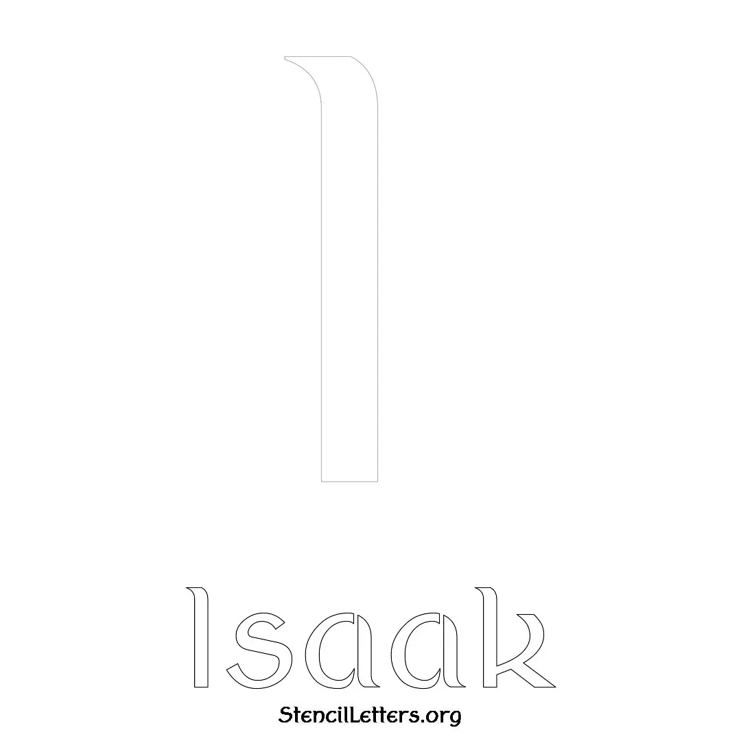 Isaak Free Printable Name Stencils with 6 Unique Typography Styles and Lettering Bridges