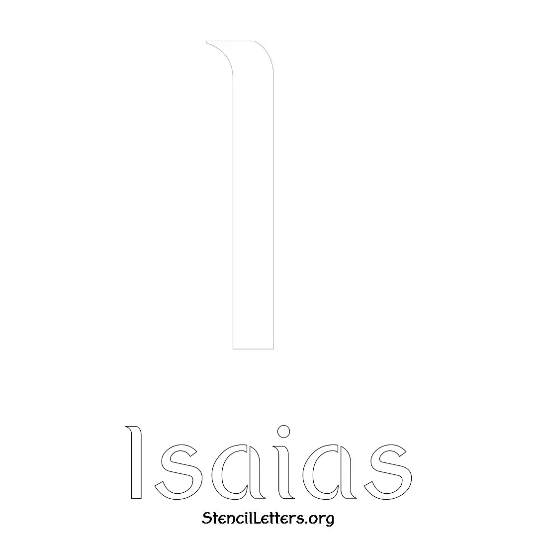 Isaias Free Printable Name Stencils with 6 Unique Typography Styles and Lettering Bridges