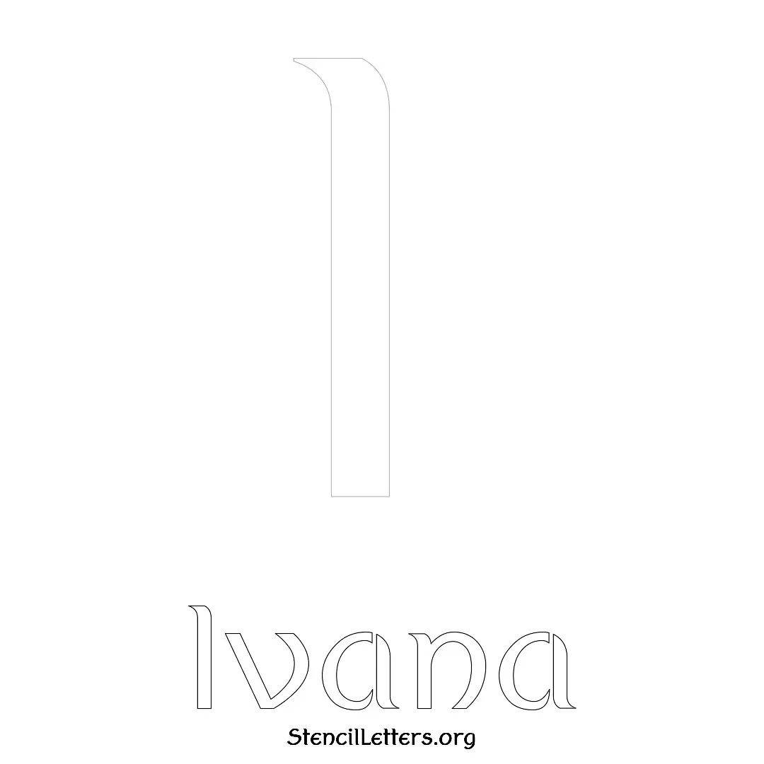 Ivana Free Printable Name Stencils with 6 Unique Typography Styles and Lettering Bridges