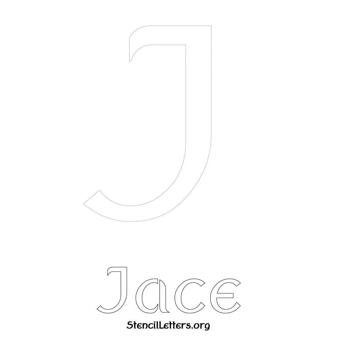 Jace Free Printable Name Stencils with 6 Unique Typography Styles and Lettering Bridges