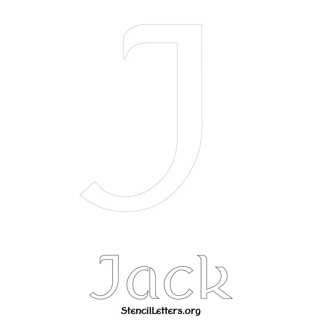 Jack Free Printable Name Stencils with 6 Unique Typography Styles and Lettering Bridges