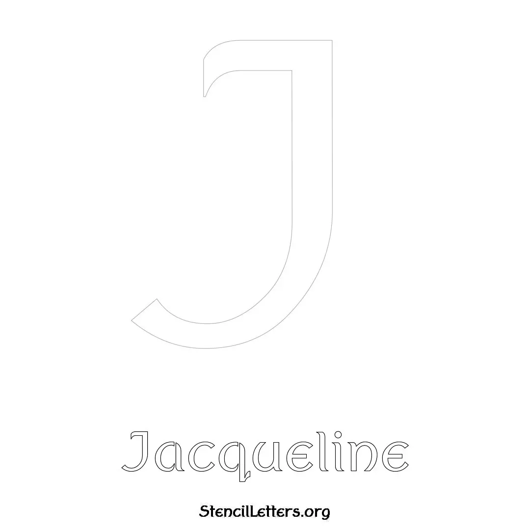 Jacqueline Free Printable Name Stencils with 6 Unique Typography Styles and Lettering Bridges