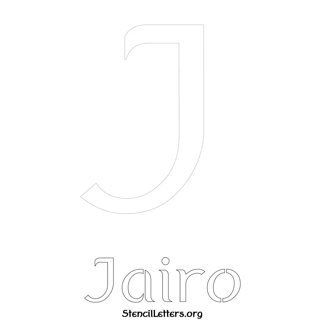 Jairo Free Printable Name Stencils with 6 Unique Typography Styles and Lettering Bridges