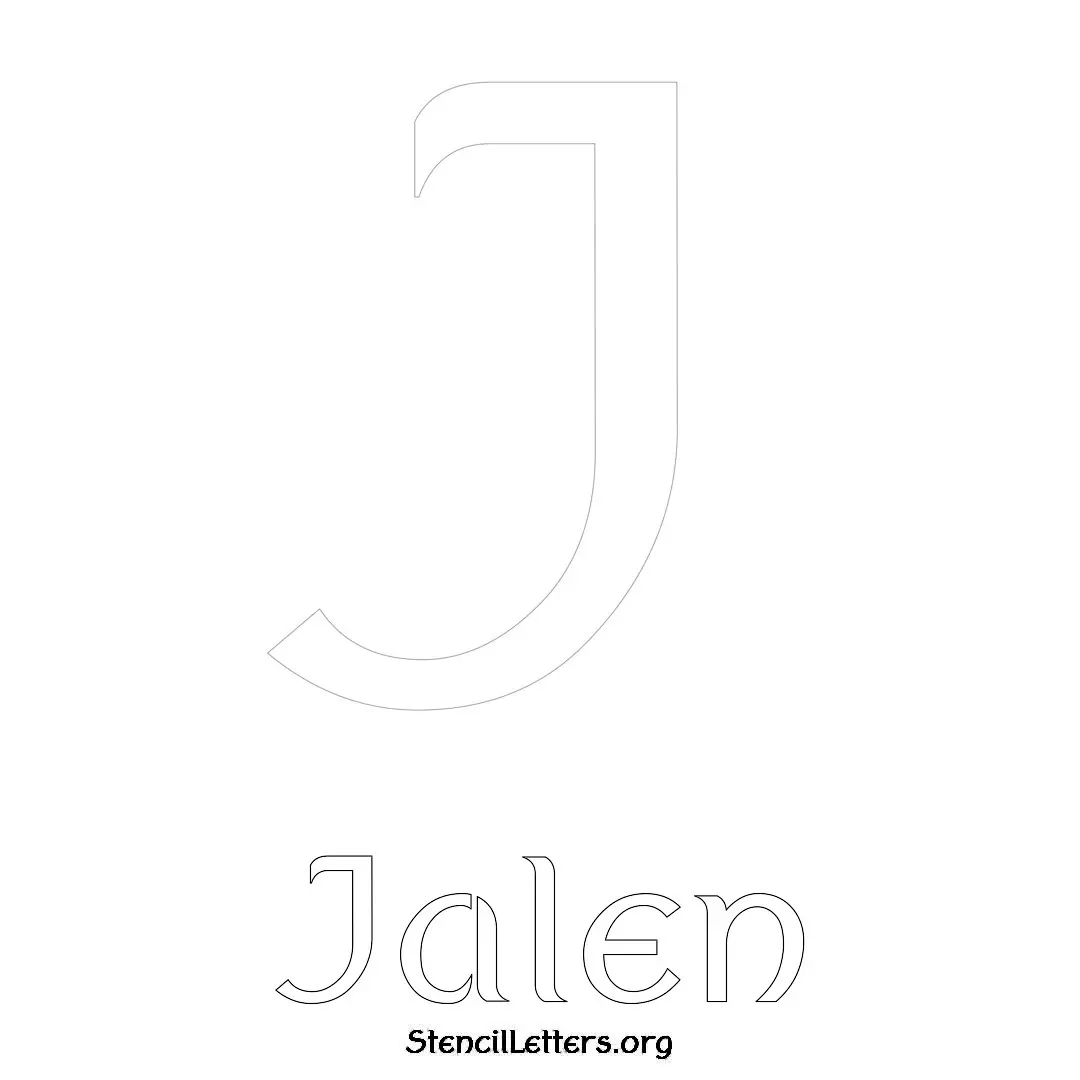 Jalen Free Printable Name Stencils with 6 Unique Typography Styles and Lettering Bridges