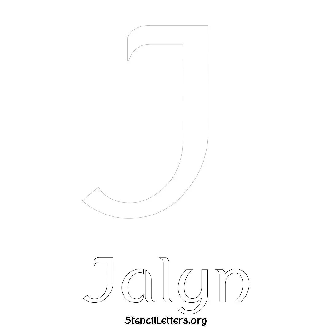 Jalyn Free Printable Name Stencils with 6 Unique Typography Styles and Lettering Bridges