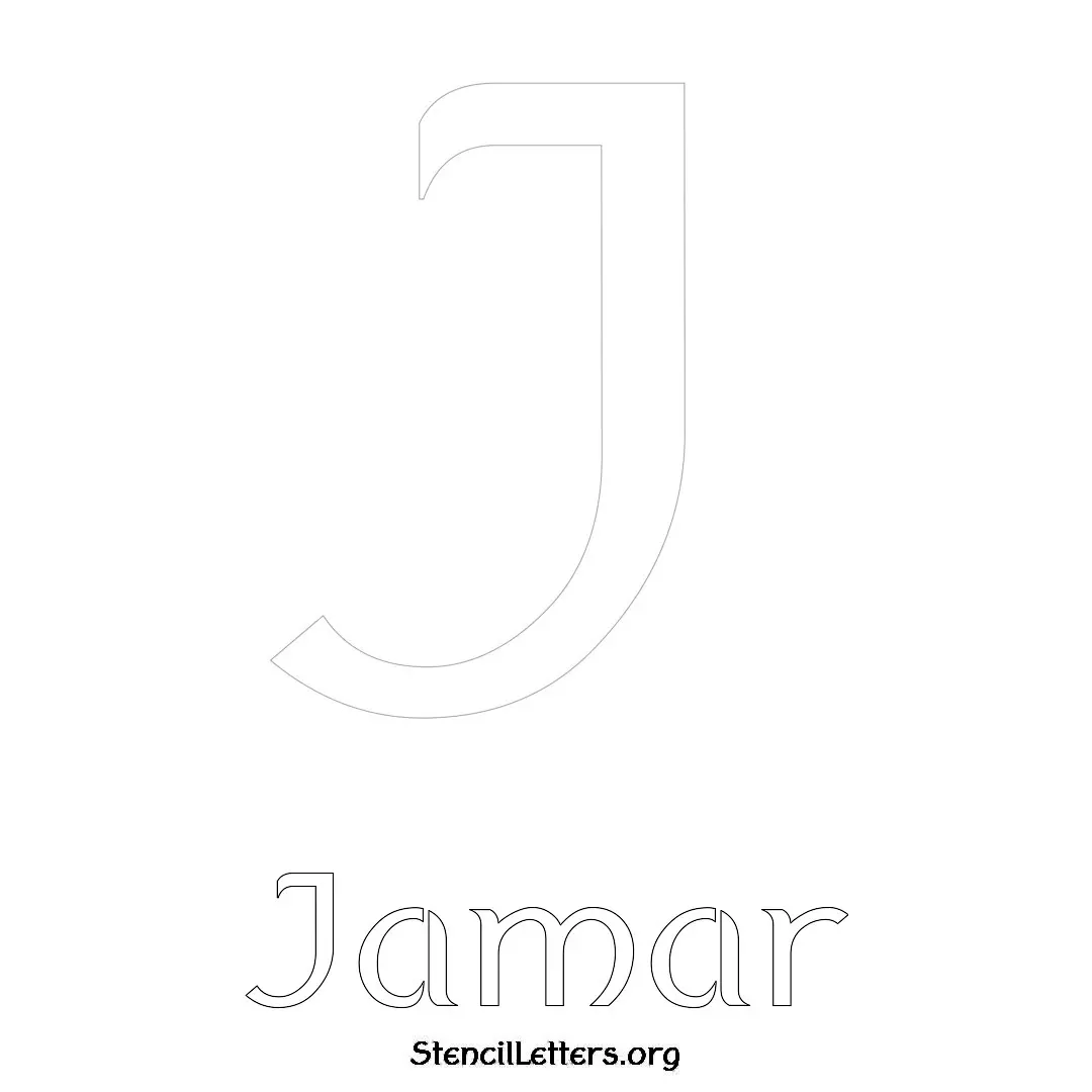 Jamar Free Printable Name Stencils with 6 Unique Typography Styles and Lettering Bridges