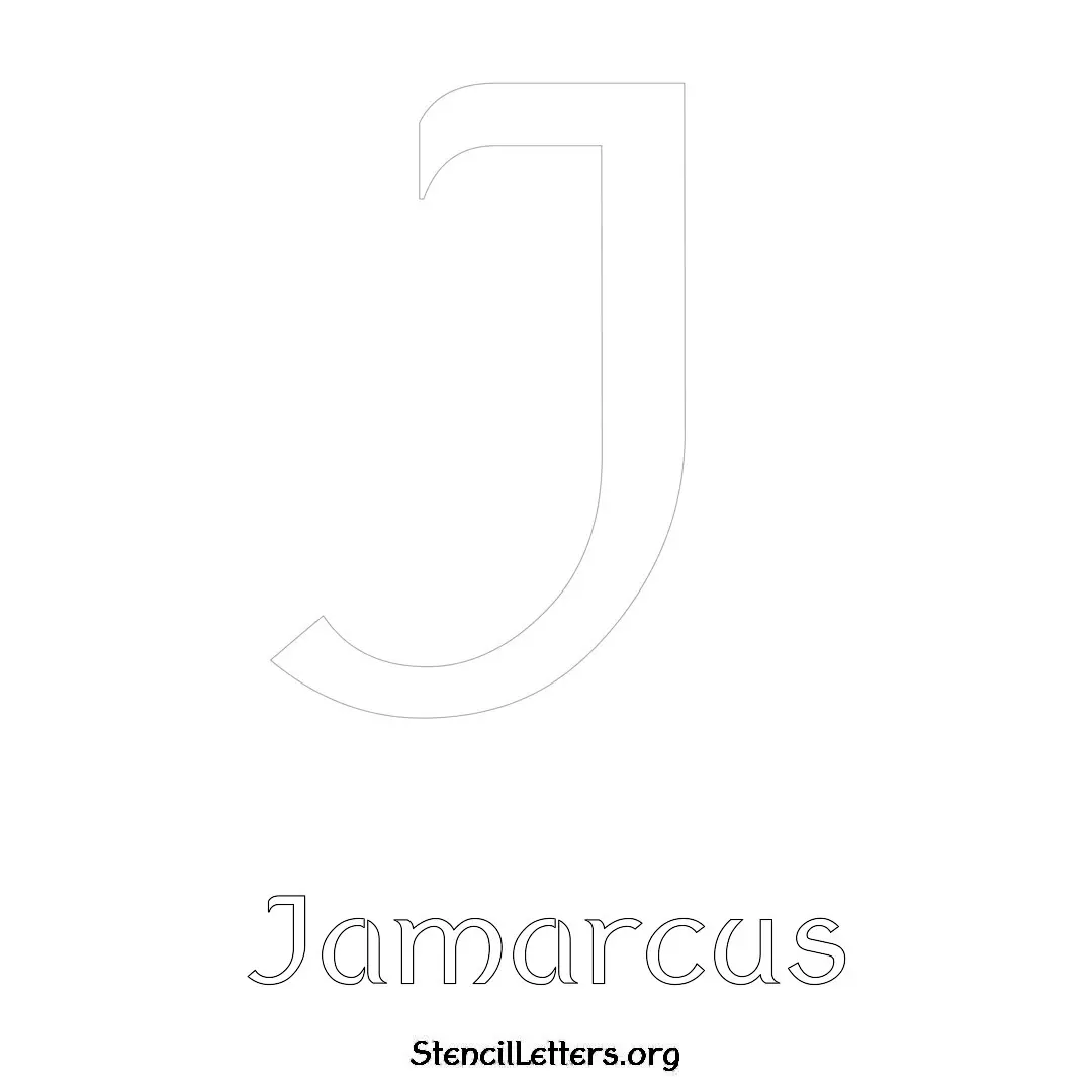 Jamarcus Free Printable Name Stencils with 6 Unique Typography Styles and Lettering Bridges