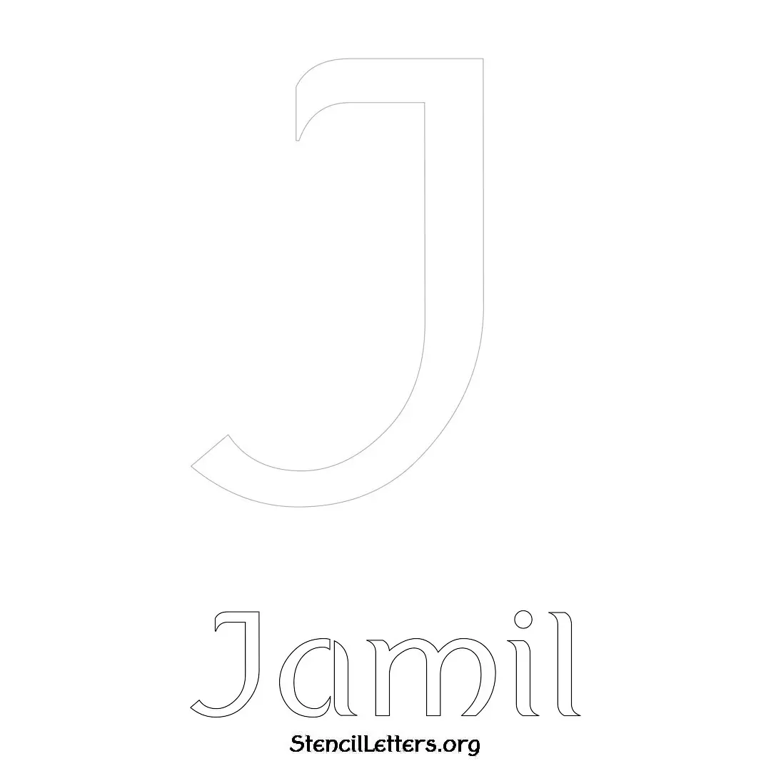 Jamil Free Printable Name Stencils with 6 Unique Typography Styles and Lettering Bridges