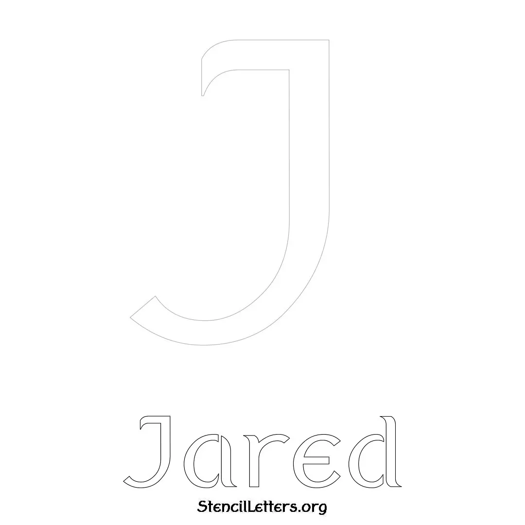 Jared Free Printable Name Stencils with 6 Unique Typography Styles and Lettering Bridges