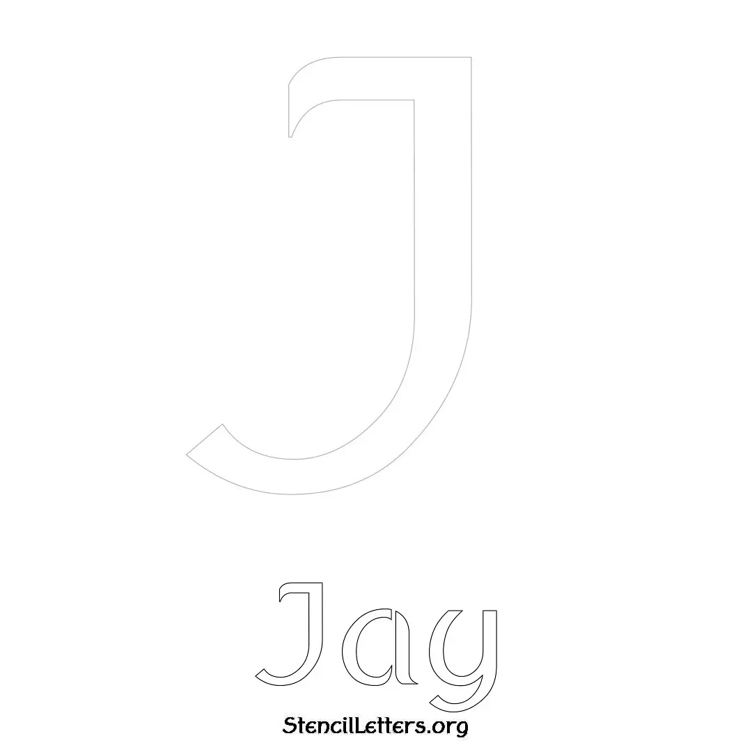 Jay Free Printable Name Stencils with 6 Unique Typography Styles and Lettering Bridges