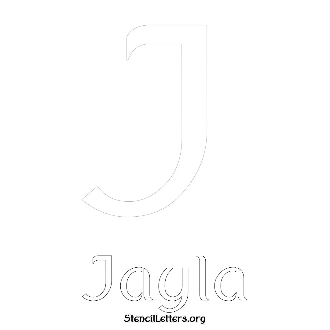 Jayla Free Printable Name Stencils with 6 Unique Typography Styles and Lettering Bridges