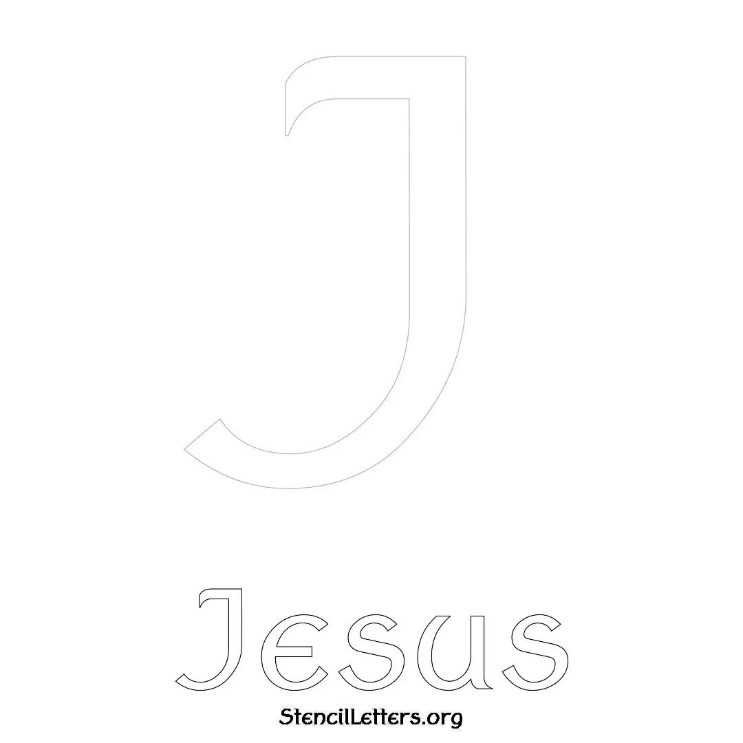 Jesus Free Printable Name Stencils with 6 Unique Typography Styles and Lettering Bridges