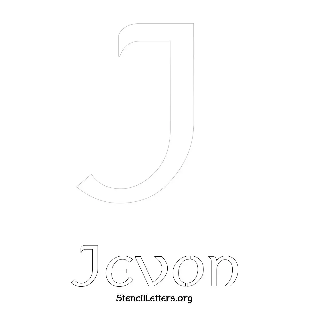 Jevon Free Printable Name Stencils with 6 Unique Typography Styles and Lettering Bridges