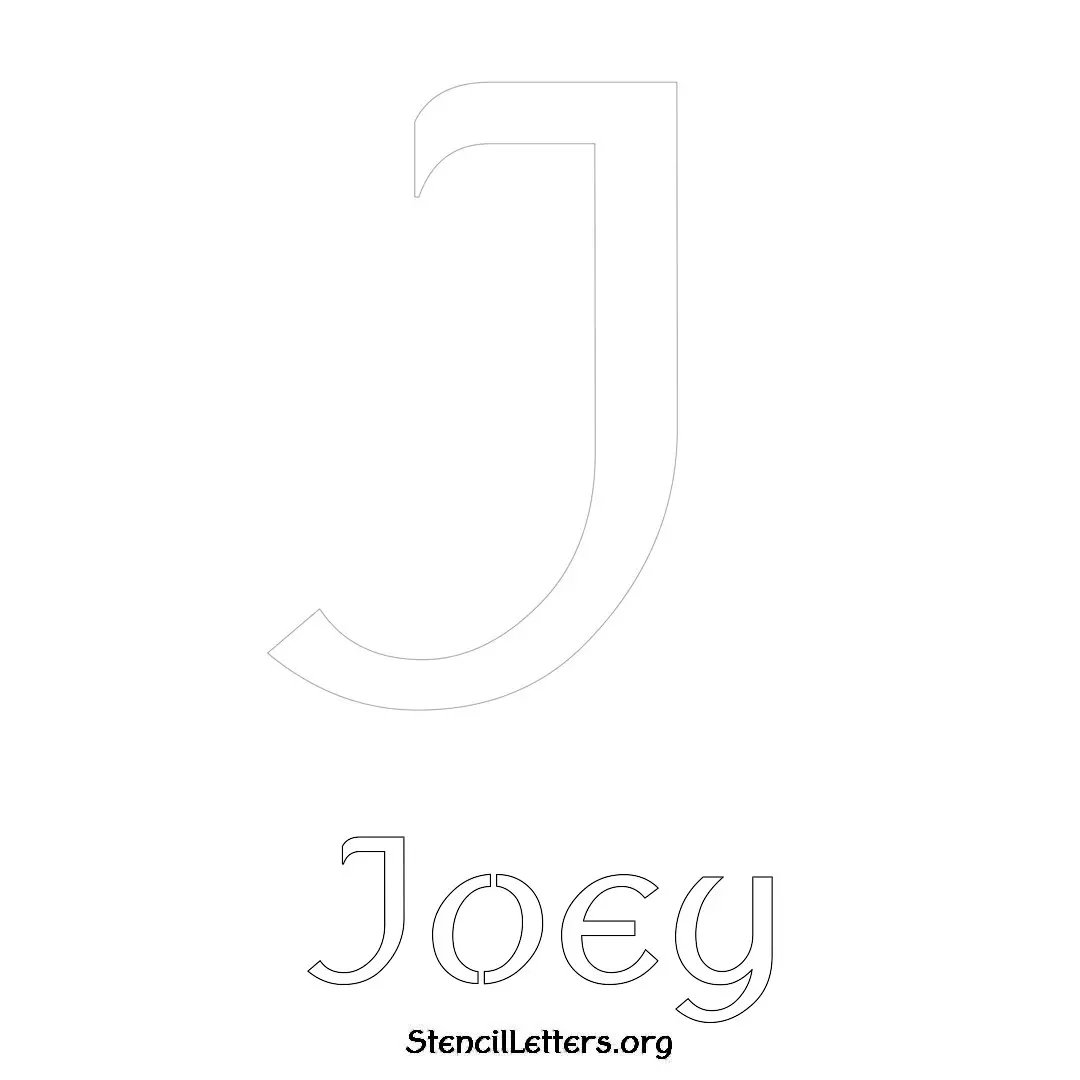 Joey Free Printable Name Stencils with 6 Unique Typography Styles and Lettering Bridges