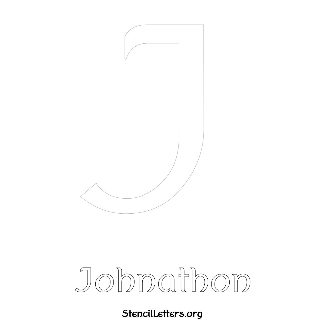 Johnathon Free Printable Name Stencils with 6 Unique Typography Styles ...