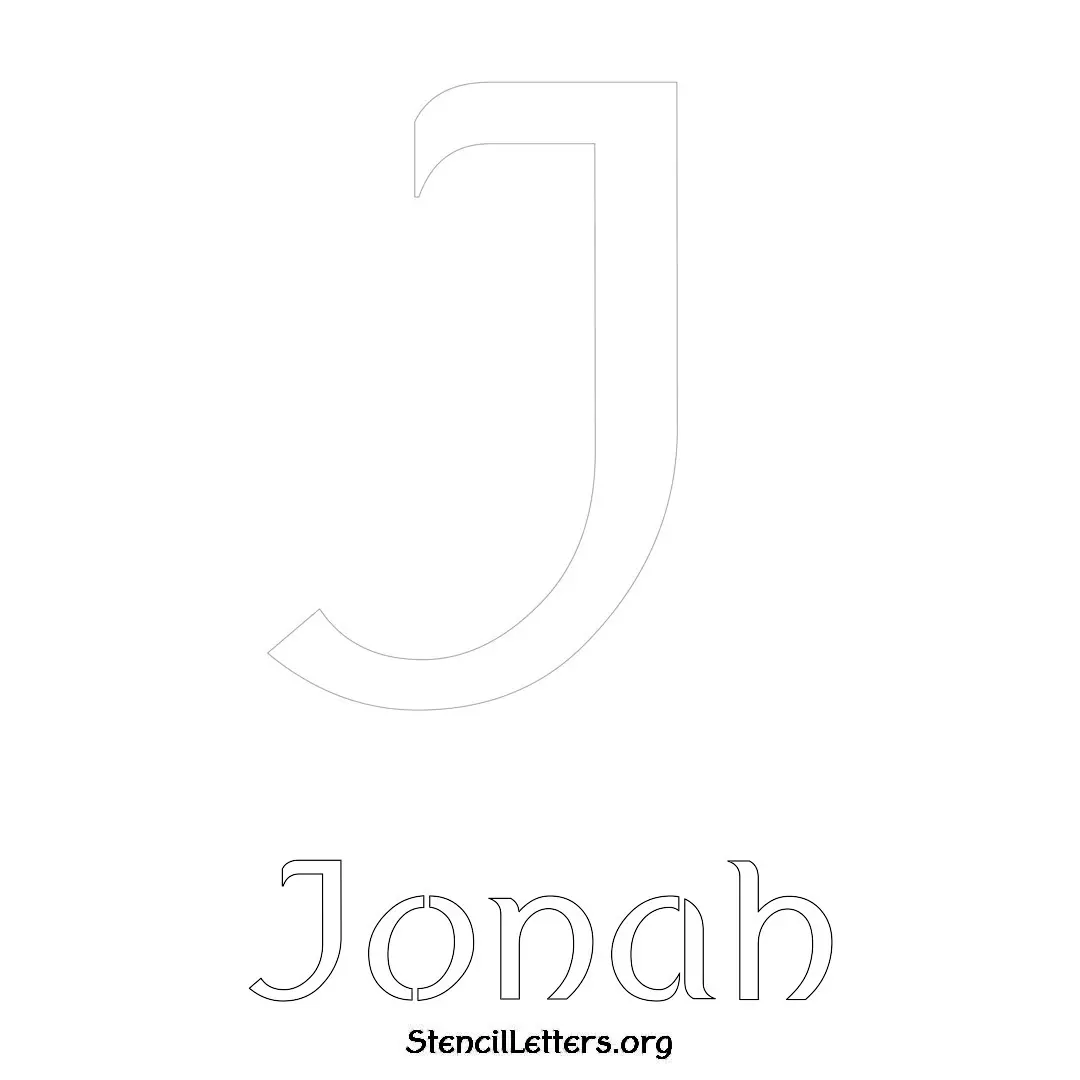 Jonah Free Printable Name Stencils with 6 Unique Typography Styles and Lettering Bridges