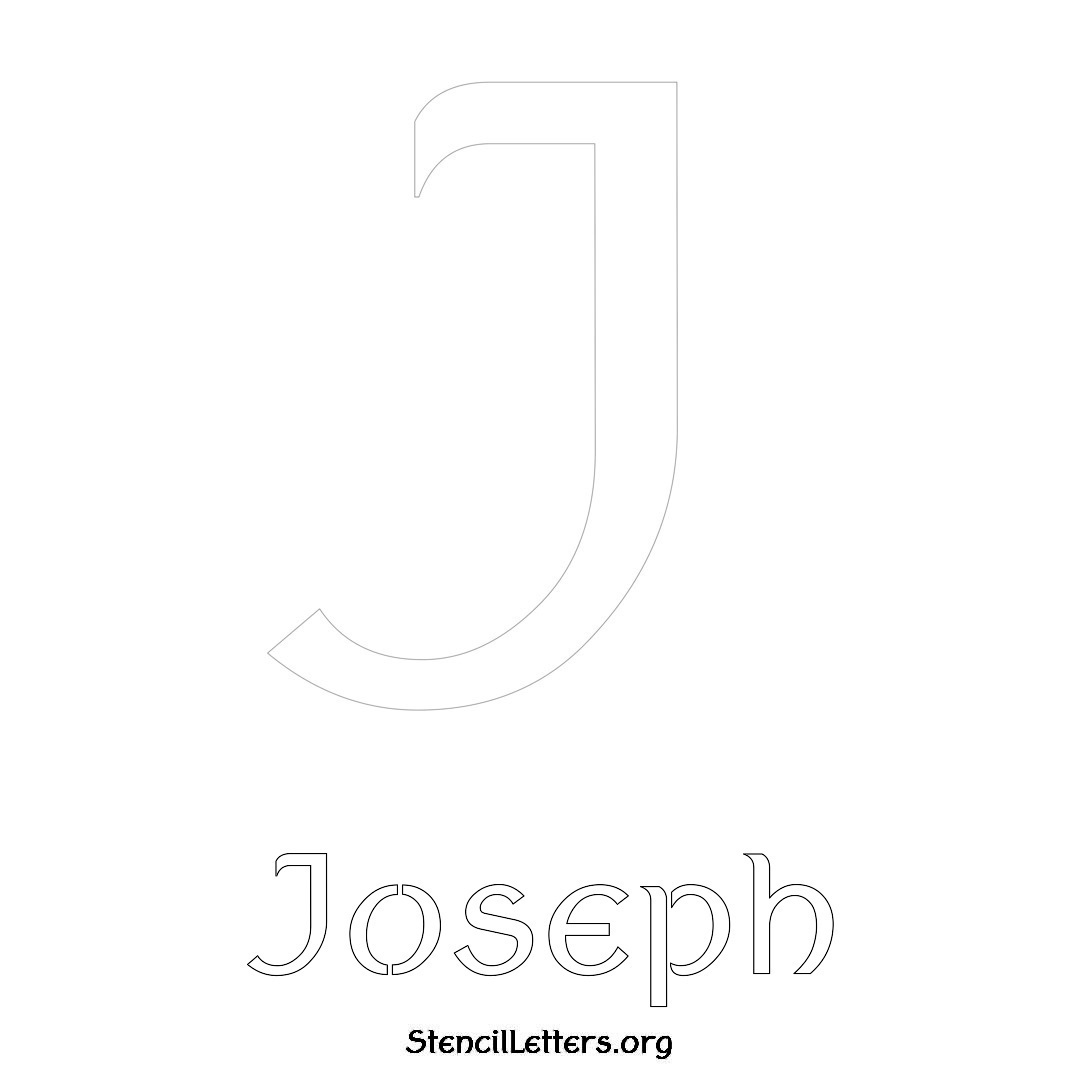 Joseph Free Printable Name Stencils with 6 Unique Typography Styles and ...
