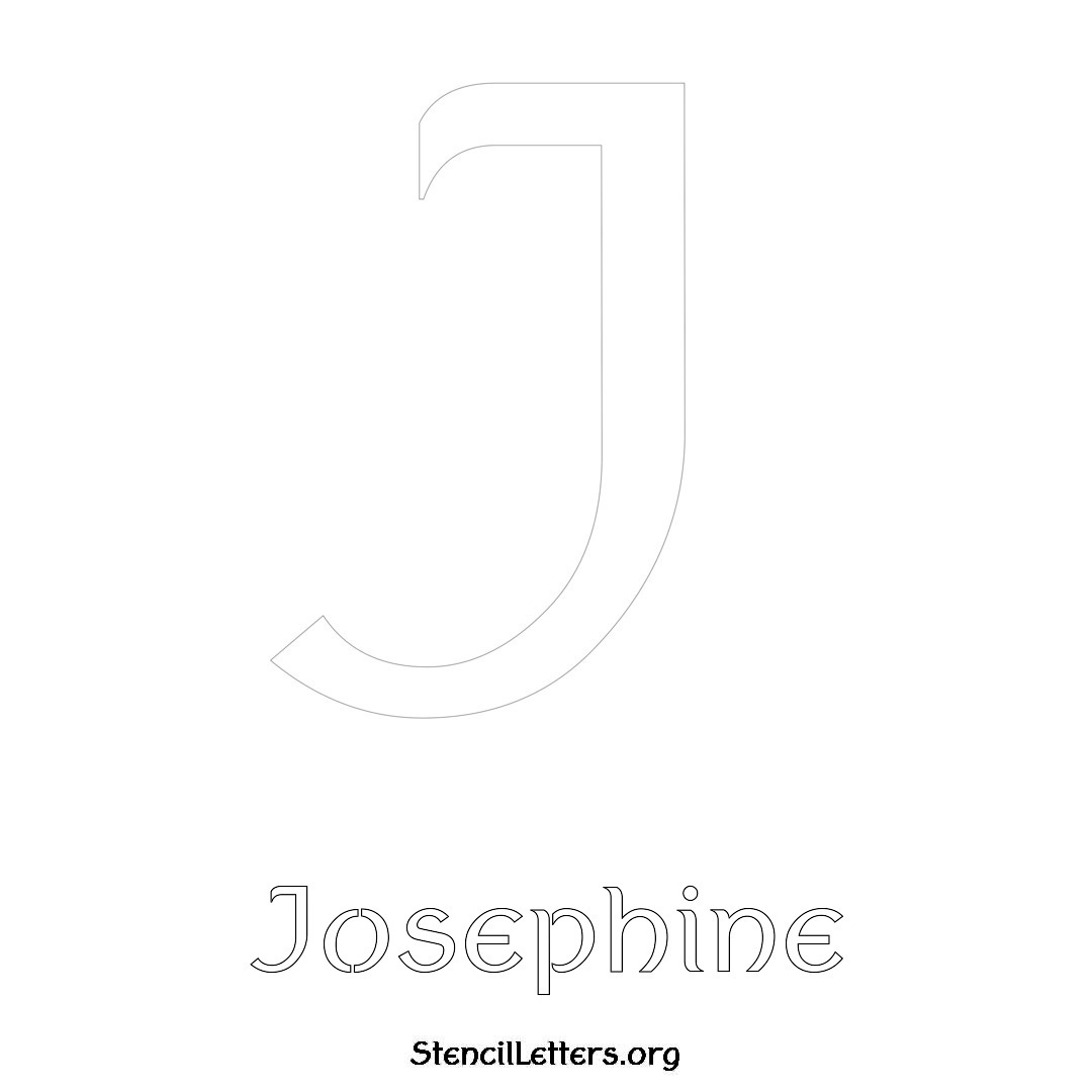 Josephine Free Printable Name Stencils with 6 Unique Typography Styles ...