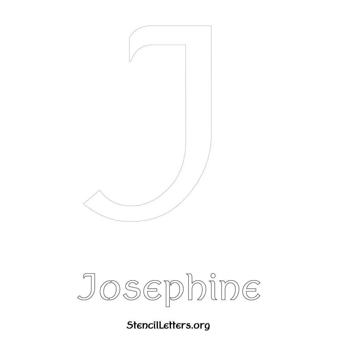 Josephine Free Printable Name Stencils with 6 Unique Typography Styles and Lettering Bridges