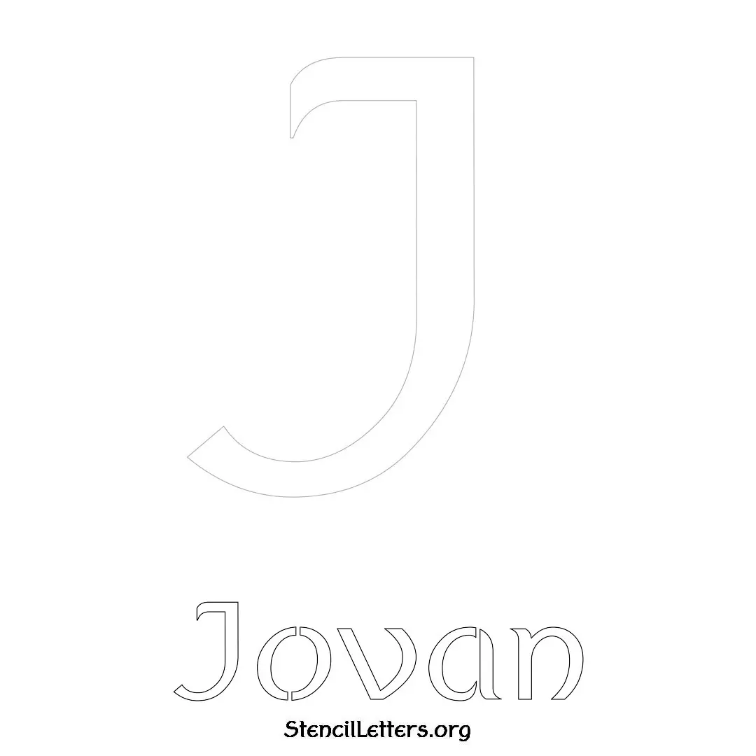 Jovan Free Printable Name Stencils with 6 Unique Typography Styles and Lettering Bridges