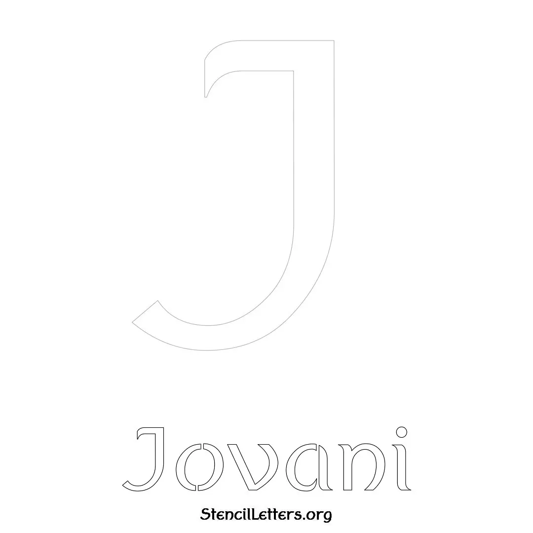 Jovani Free Printable Name Stencils with 6 Unique Typography Styles and Lettering Bridges