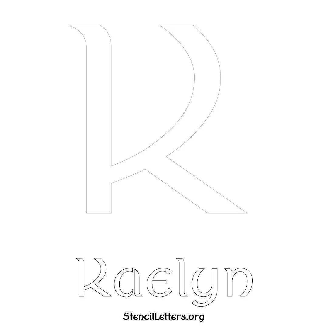 Kaelyn Free Printable Name Stencils with 6 Unique Typography Styles and Lettering Bridges