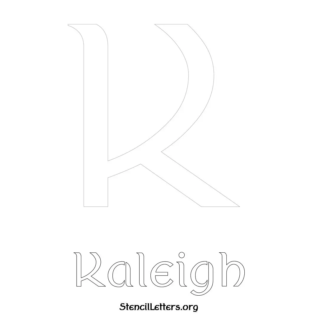 Kaleigh Free Printable Name Stencils with 6 Unique Typography Styles and Lettering Bridges