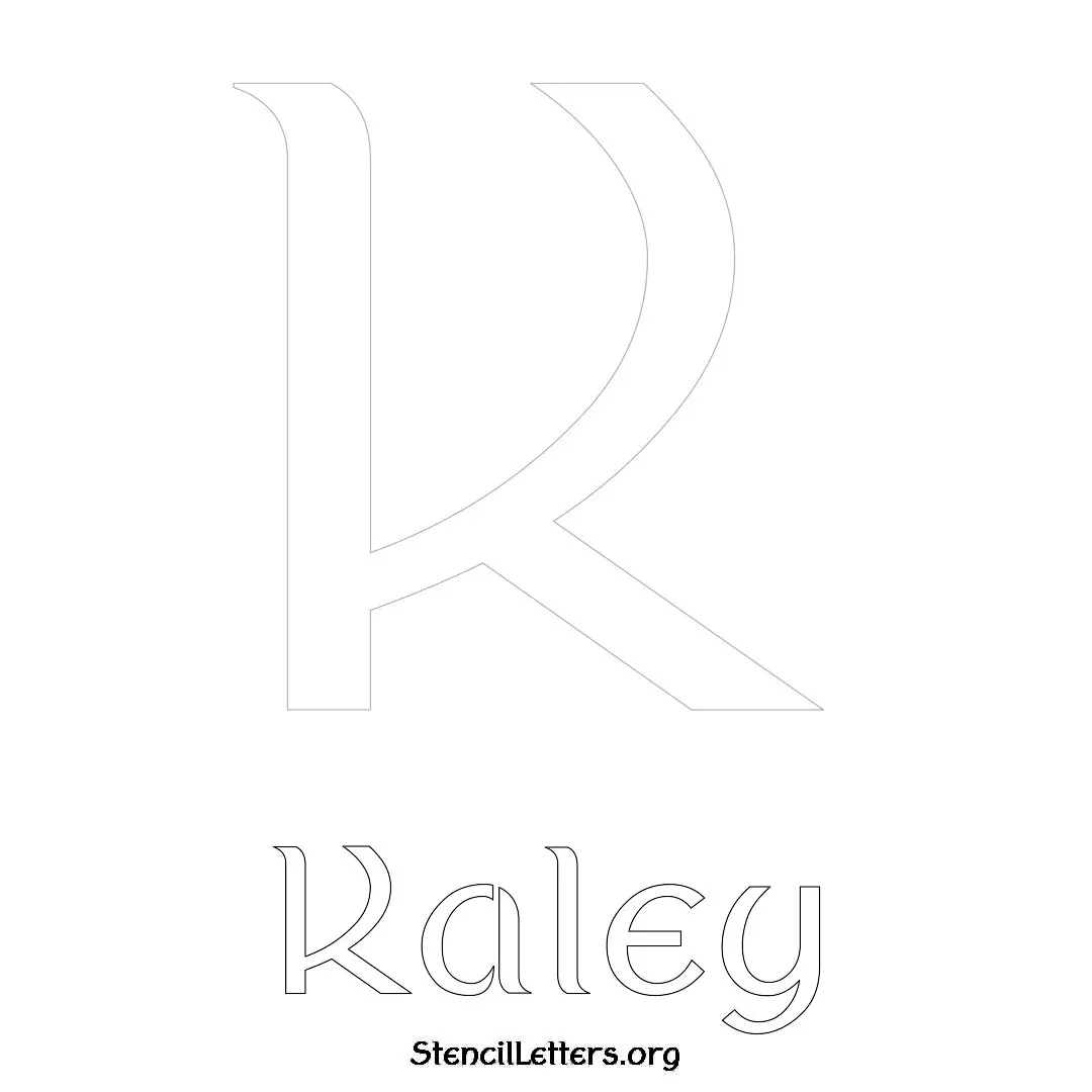 Kaley Free Printable Name Stencils with 6 Unique Typography Styles and Lettering Bridges