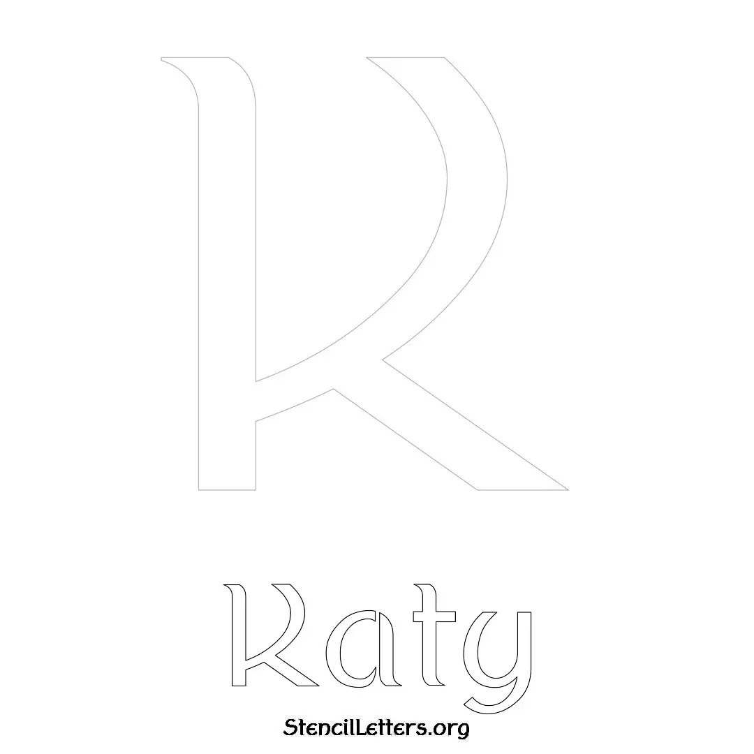 Katy Free Printable Name Stencils with 6 Unique Typography Styles and Lettering Bridges