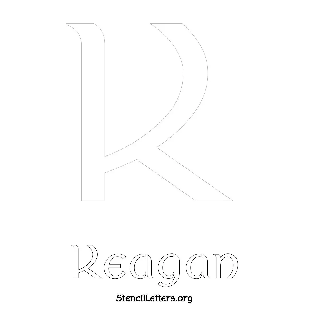 Keagan Free Printable Name Stencils with 6 Unique Typography Styles and Lettering Bridges