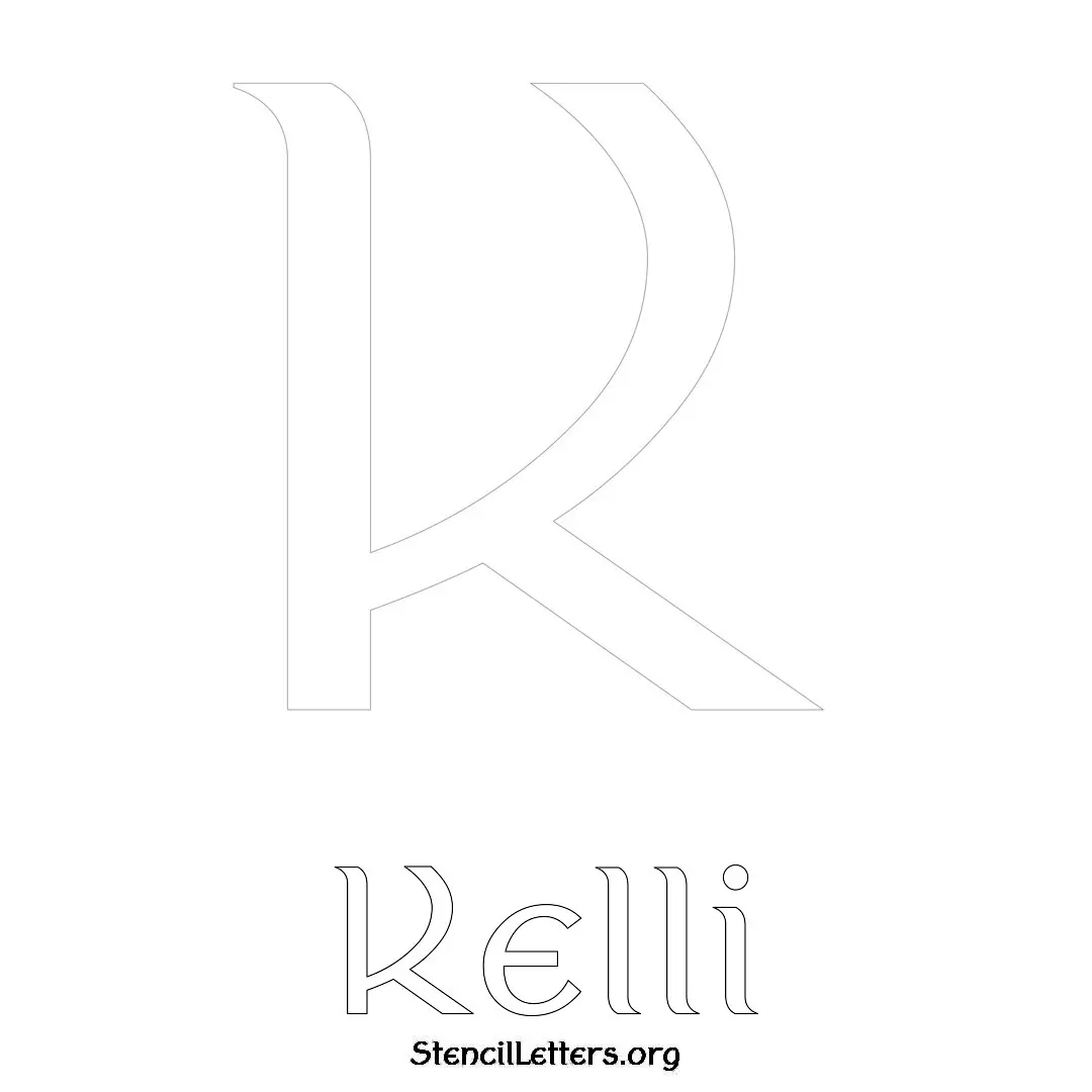Kelli Free Printable Name Stencils with 6 Unique Typography Styles and Lettering Bridges