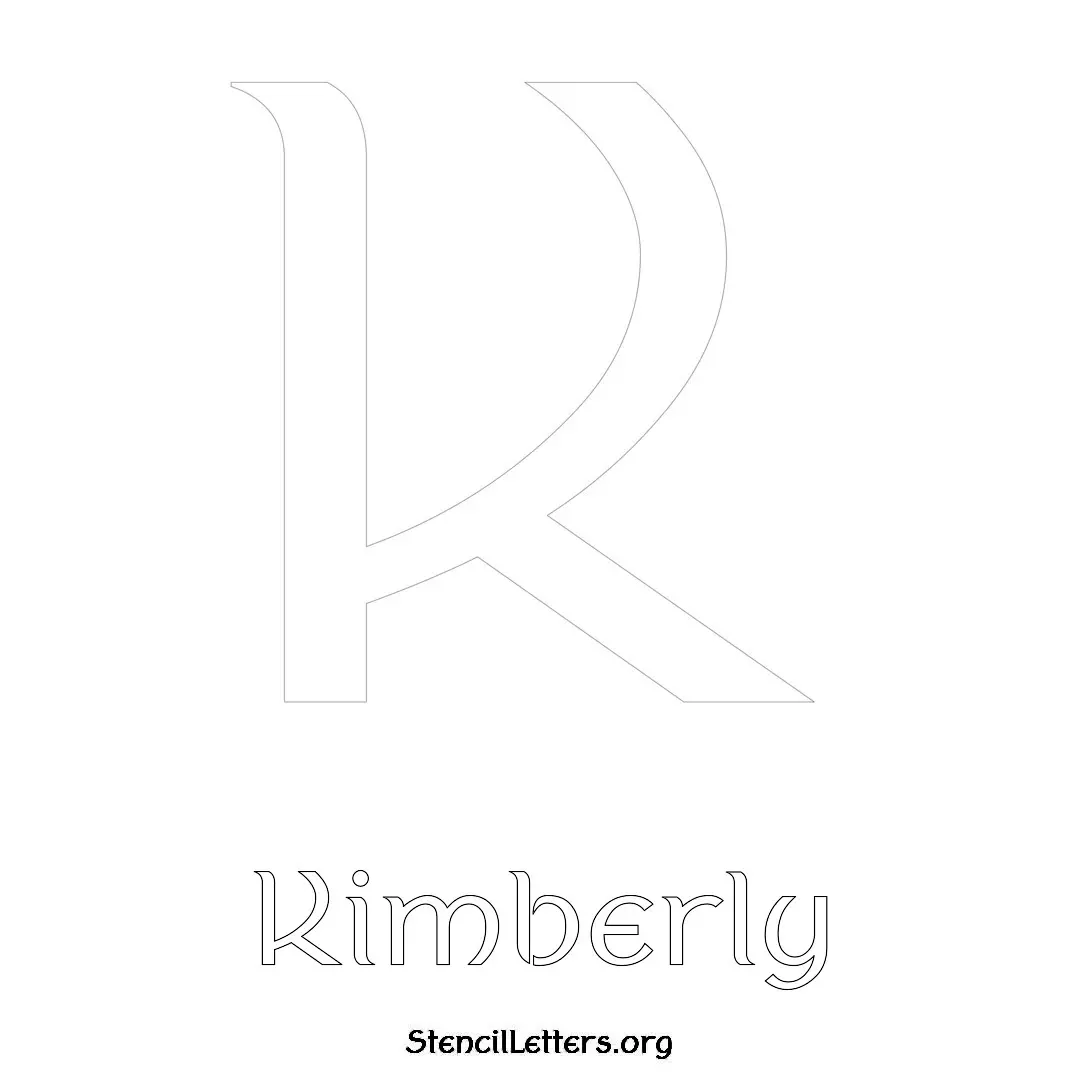 Kimberly Free Printable Name Stencils with 6 Unique Typography Styles and Lettering Bridges