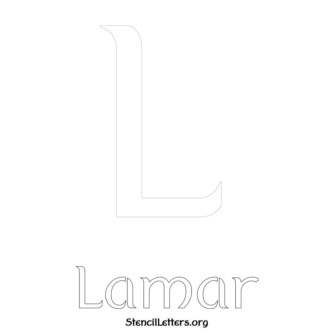 Lamar Free Printable Name Stencils with 6 Unique Typography Styles and Lettering Bridges