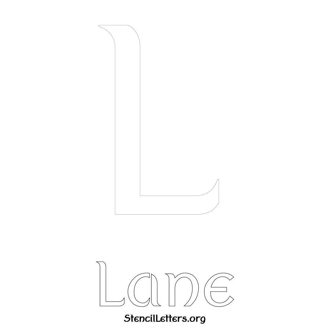 Lane Free Printable Name Stencils with 6 Unique Typography Styles and Lettering Bridges