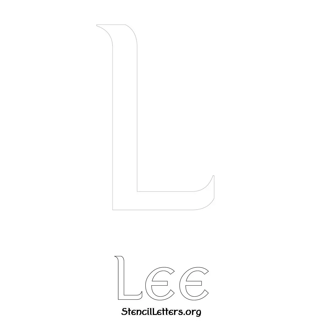 Lee Free Printable Name Stencils with 6 Unique Typography Styles and Lettering Bridges