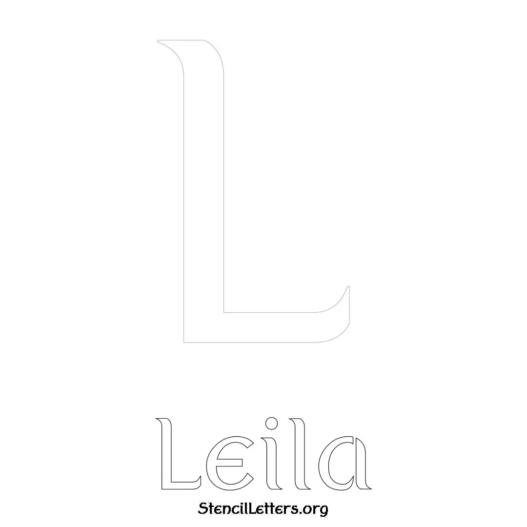 Leila Free Printable Name Stencils with 6 Unique Typography Styles and Lettering Bridges