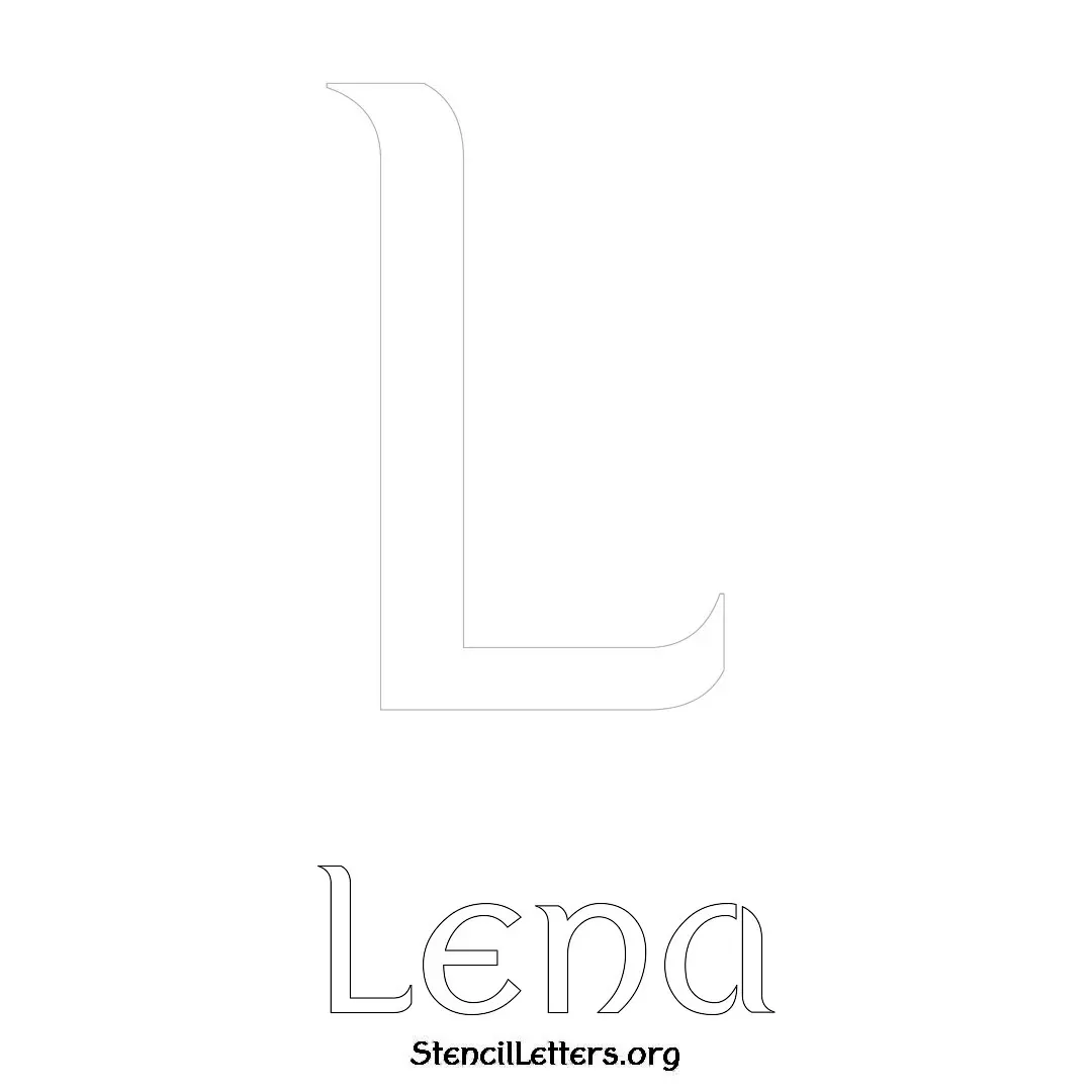 Lena Free Printable Name Stencils with 6 Unique Typography Styles and Lettering Bridges